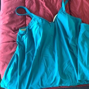 Two piece blueish bathing suit